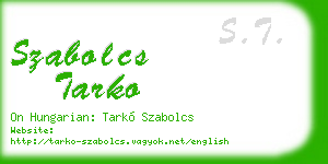szabolcs tarko business card